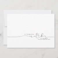 Zur schönen Mutter der Braut-Bräutigam-Botschaft