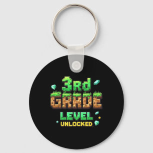 Zur Schule 3. Klasse freigeschaltet Jungen Gamer P Schlüsselanhänger