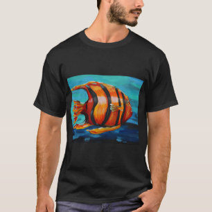 Zur Schule Akryl-Engelfisch-Malerei von Krist T-Shirt