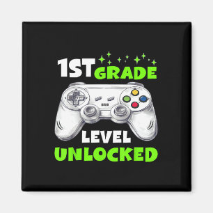 Zur Schule Ck 1. Klasse freigeschaltet Gamer Junge Magnet