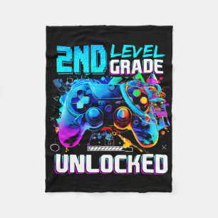 Zur Schule Ck 2. Klasse freigeschaltet Gamer Kinde Fleecedecke