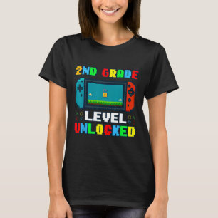 Zur Schule Ck 2. Klasse freigeschaltet Gamer Kinde T-Shirt