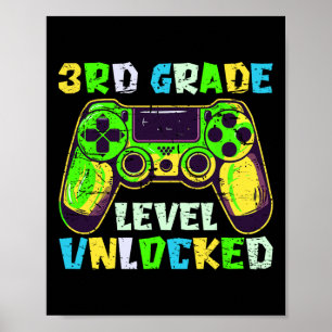 Zur Schule Ck 3. Klasse Jungen Gamer Erster Tag Dr Poster