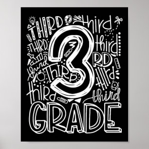 Zur Schule Ck Erster Schultag Typografie Dritte Poster