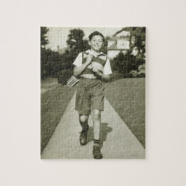 Zur Schule gehen Puzzle (Vertikal)