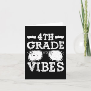 zur Schule Vibes der vierten Klasse Karte