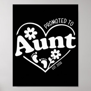Zur Tante befördert Est. 2026 Neue Tante Schwanger Poster