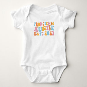 Zur Tante befördert Est 2027 Neue Tante Baby Strampler