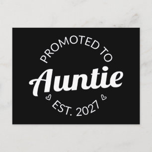 Zur Tante befördert Est 2027 Neue Tante I Postkarte