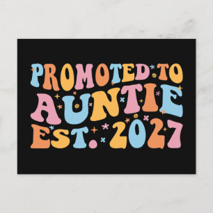 Zur Tante befördert Est 2027 Neue Tante Postkarte
