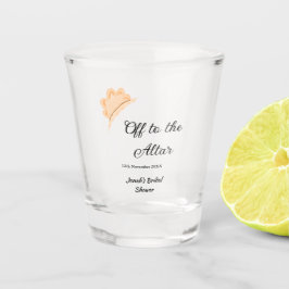 Zur Trauung orangefarbene Mütze Hut Junggesellinne Schnapsglas