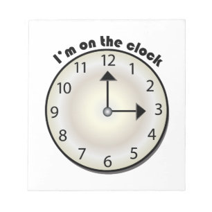 Zur Uhr Notizblock
