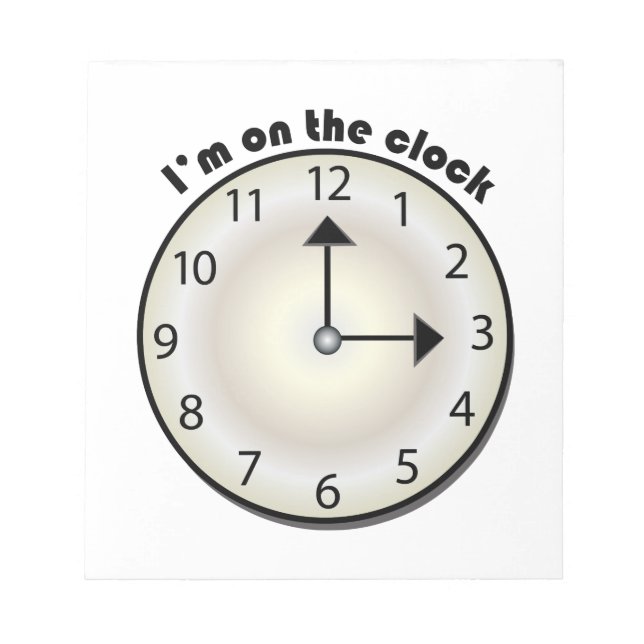 Zur Uhr Notizblock (Vorderseite)