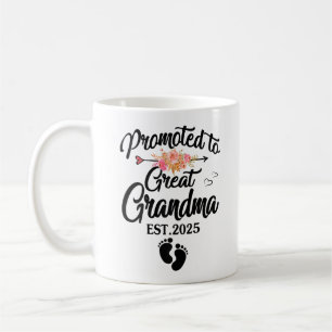 Zur Urgroßmutter befördert ca. 2025 Floral Vintage Kaffeetasse