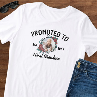Zur Urgroßmutter befördert Schwarz-Weiß-Babyfoto Tri-Blend Shirt