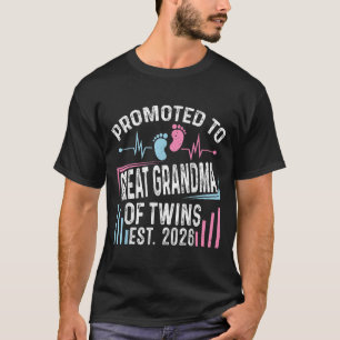 Zur Urgroßmutter von Zwillingen befördert Est 2026 T-Shirt