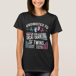 Zur Ururgroßmutter von Zwillingen befördert, vorau T-Shirt