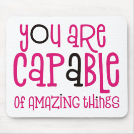 Zur Verfügung stehen positive Things Quote White Mousepad