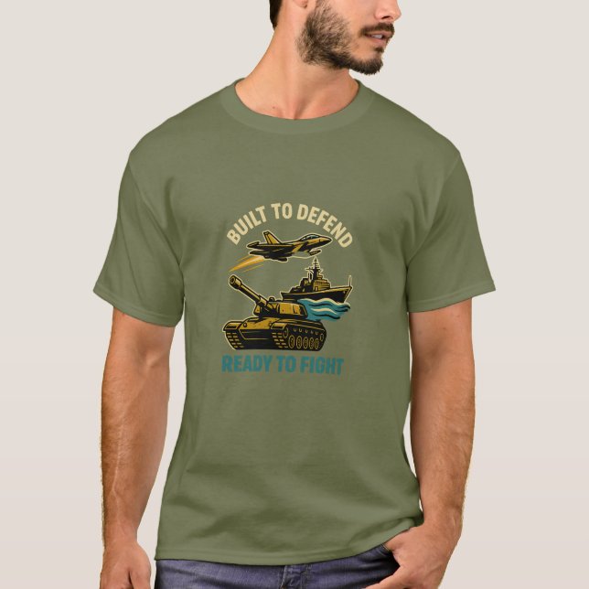 : Zur Verteidigung gebaut, T-Shirt (Vorderseite)