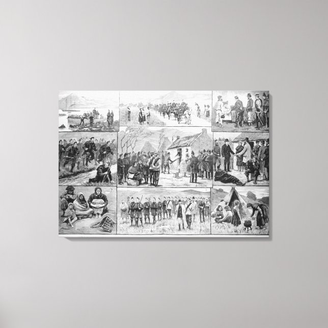 zur Zwangsräumung in Irland Leinwanddruck (Vorderseite)