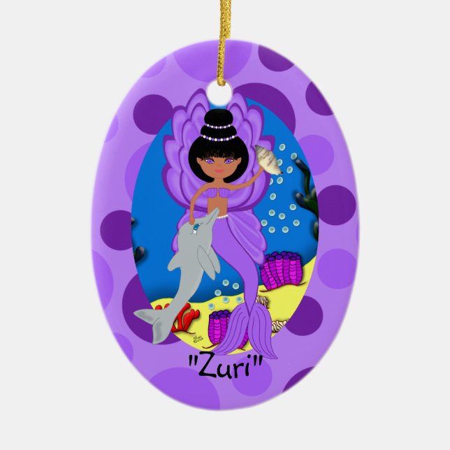 Zuri Lila Merfaery Ornament (Vorne)