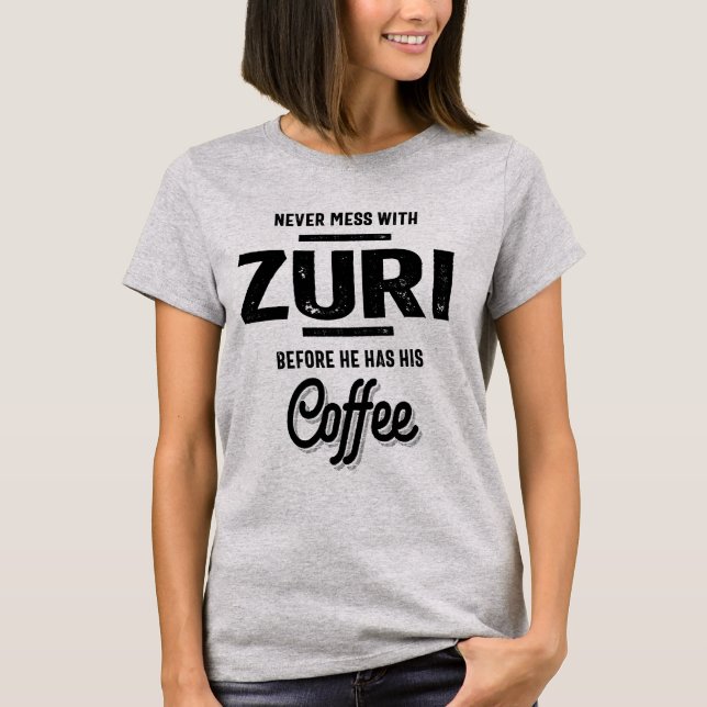 Zuri Personalisiert Name Birthday Gift T-Shirt (Vorderseite)
