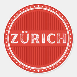 Zurich City Pride Emblem – Swiss Identity Runder Aufkleber
