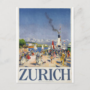 Zürich Hafen, Schweiz Postkarte