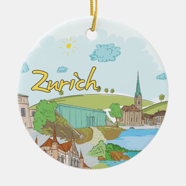 Zürich Keramik Ornament (Vorne)