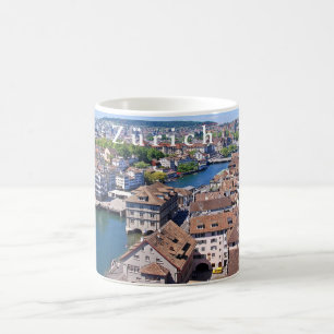 Zürich. Panorama vom Grossmunster Turm Tasse
