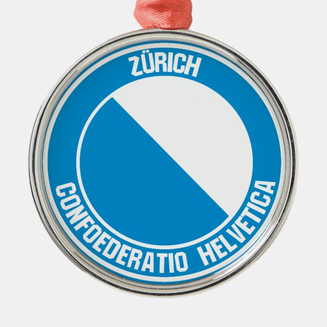 Zürich-RundEmblem Ornament Aus Metall (Vorne)