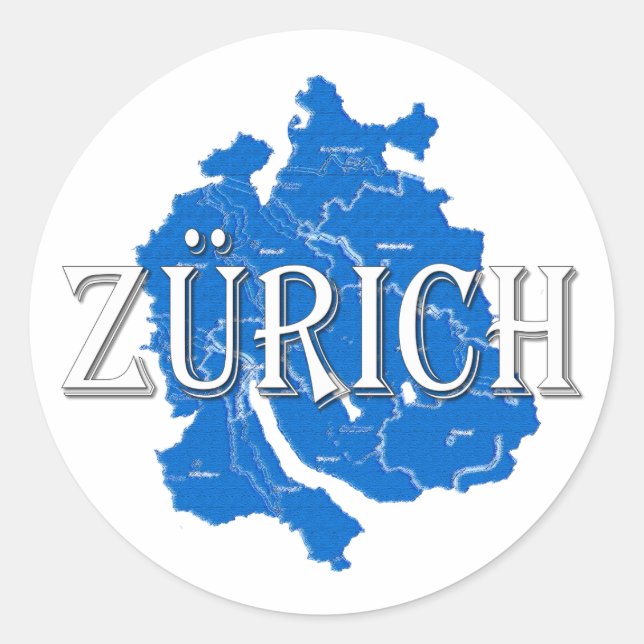 Zürich Runder Aufkleber (Vorderseite)