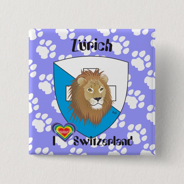 Zürich Schweiz Button (Vorderseite)