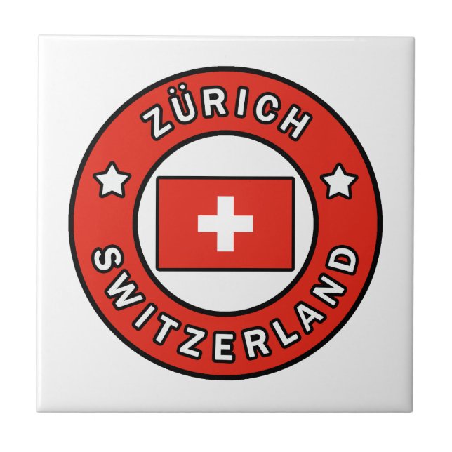 Zürich Schweiz Fliese (Vorderseite)