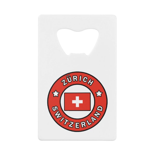 Zürich Schweiz Geldbeutel Flaschenöffner (Vorderseite)