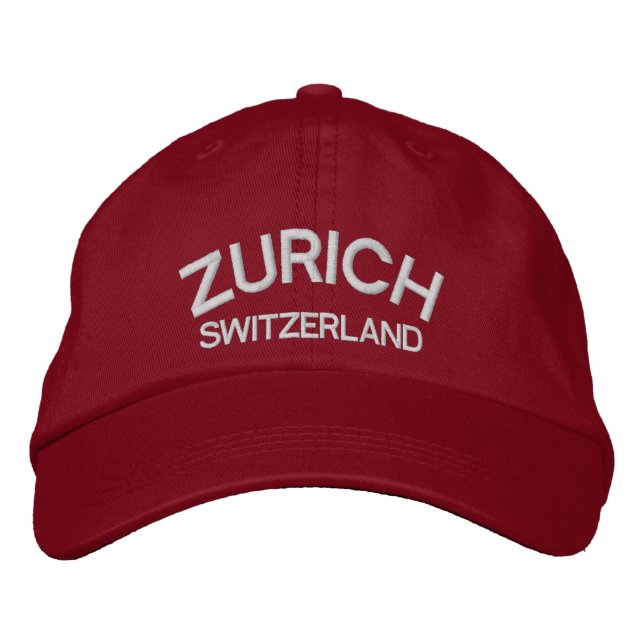 Zürich* Schweiz Klassische Cap Bestickte Kappe (Vorderseite)