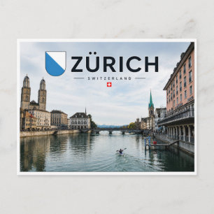Zürich - Schweiz - Limmat Postkarte