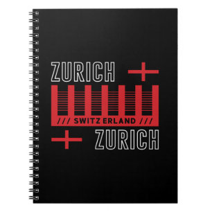 Zürich Schweiz Moderne Typografie Reise Design Notizblock