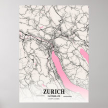 Zürich - Schweiz Neapolitan City Map