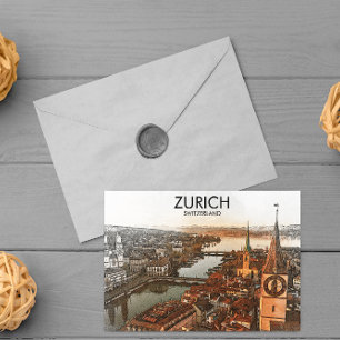 Zürich Schweiz Panoramaansicht Postkarte