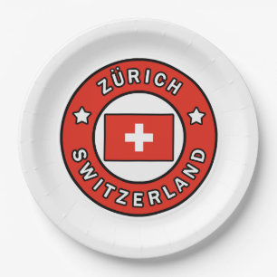 Zürich Schweiz Pappteller