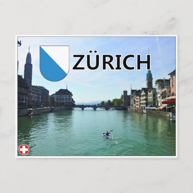 Zürich - Schweiz Postkarte (Vorderseite)