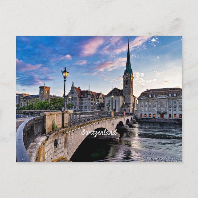 Zürich, Schweiz Postkarte (Vorderseite)