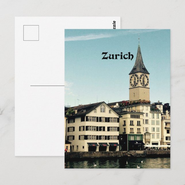 Zürich, Schweiz Postkarte (Vorne/Hinten)