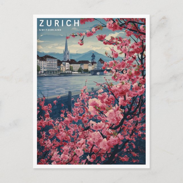 Zürich Schweiz Postkarte (Vorderseite)