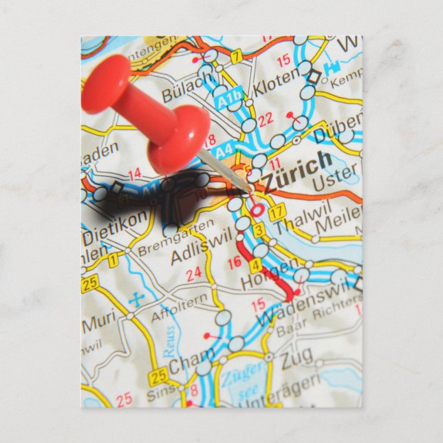 Zürich, Schweiz Postkarte (Vorderseite)