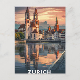 Zürich Schweiz Reisen Postkarte