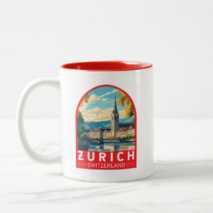 Zürich Schweiz Reisen Zweifarbige Tasse