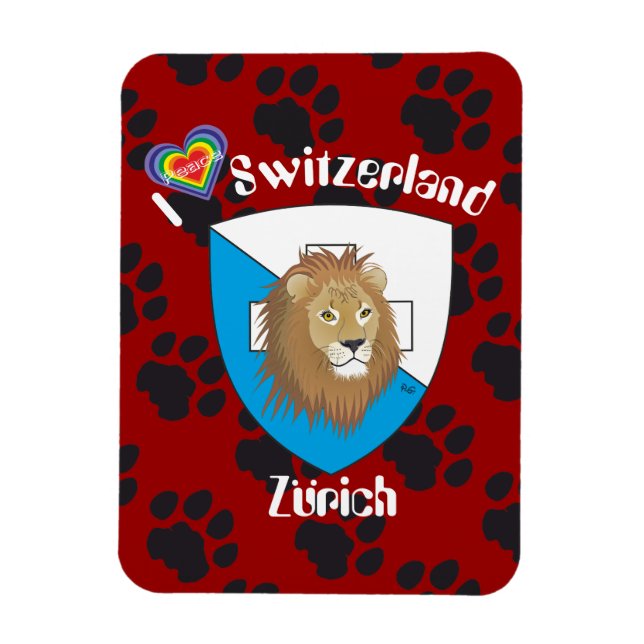 Zürich Schweiz Schweiz Magnet (Vertikal)
