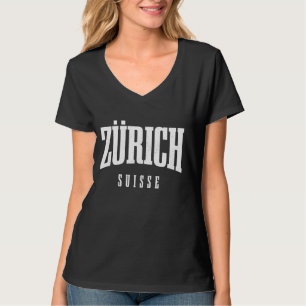 Zürich Schweiz Schweiz Schweizer Suisse Vintag Sou T-Shirt